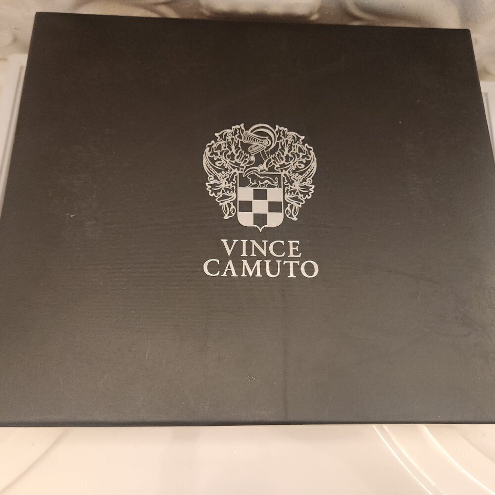 Vince Camuto Grey Leather " Bernida" Peep toe Heeled Sandals. NIB. Size Various - Picture 11 of 11